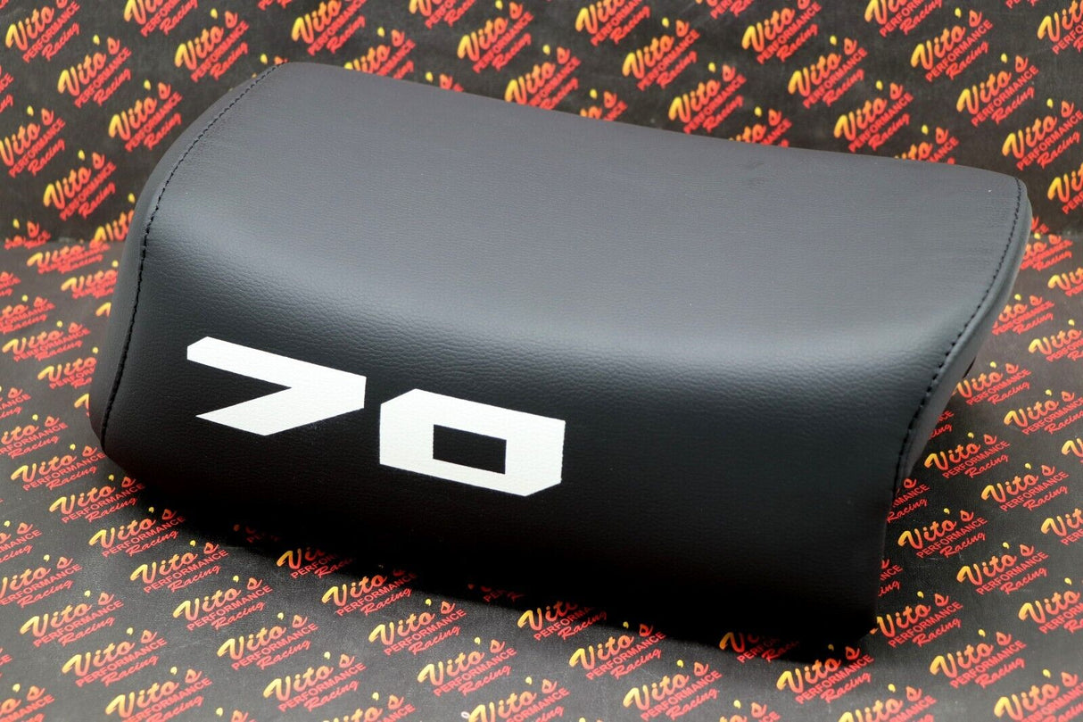 NEW Honda ATC70 seat cover only - fits 1978-1985 ATC 70 BLACK SMOOTH #70 letters 9