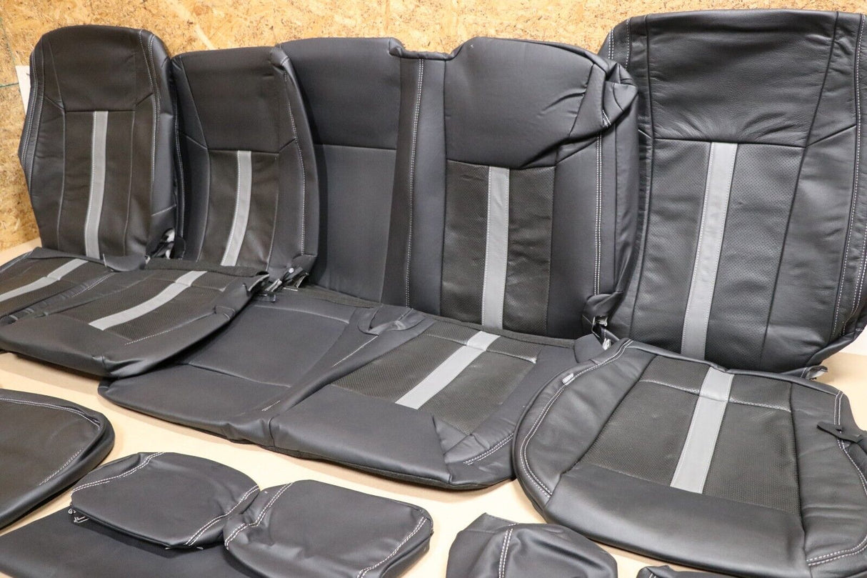 2015 - 2020 Ford F-150 XLT SuperCrew Leather Seat Covers Black Gray SEMA Edition 1
