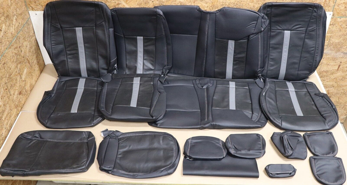 2015 - 2020 Ford F-150 XLT SuperCrew Leather Seat Covers Black Gray SEMA Edition 2