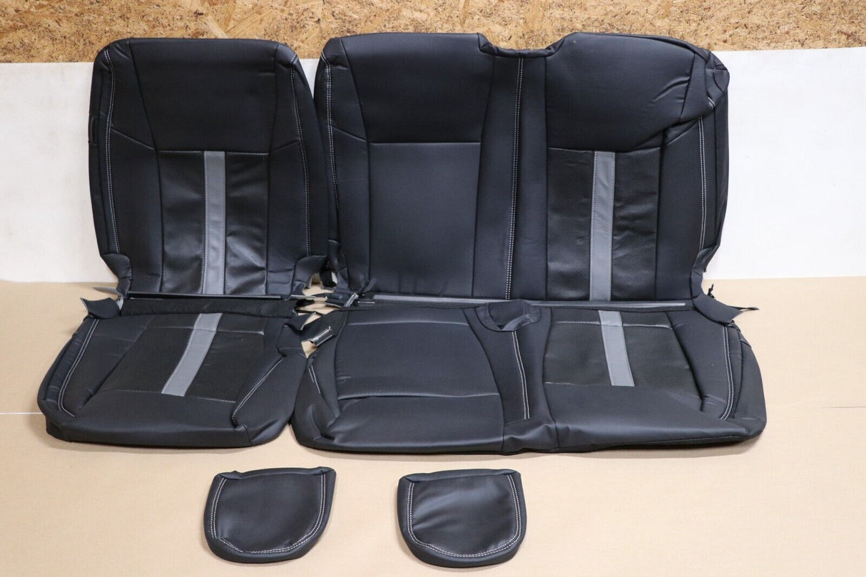 2015 - 2020 Ford F-150 XLT SuperCrew Leather Seat Covers Black Gray SEMA Edition 4