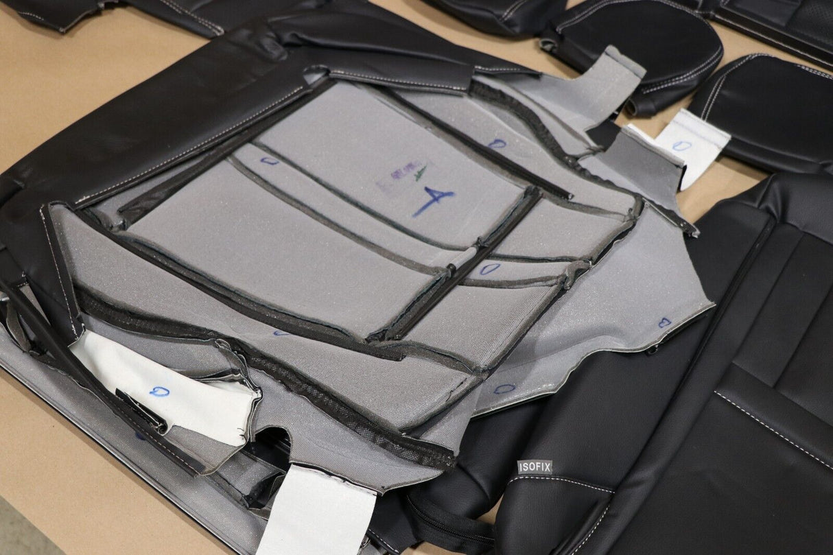 2015 - 2020 Ford F-150 XLT SuperCrew Leather Seat Covers Black Gray SEMA Edition 10