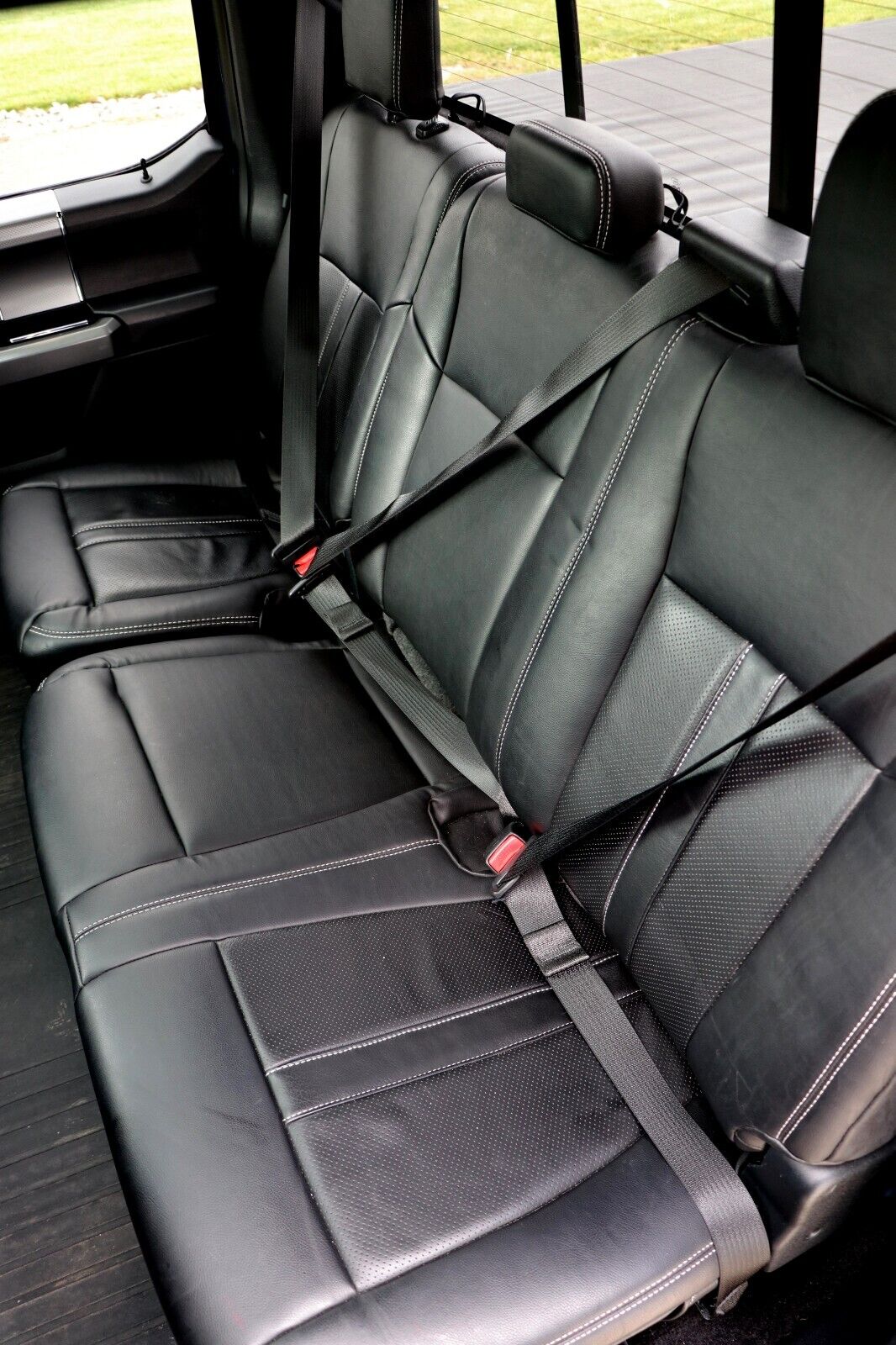 2015 - 2020 Ford F-150 XLT SuperCrew Leather Seat Covers Black Gray SEMA Edition 11