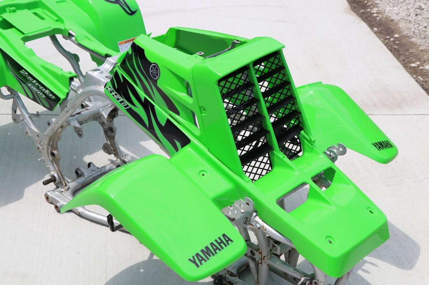 Vito's custom vinyl graphics 14MIL sticker Yamaha Banshee BLACK & GREEN 5