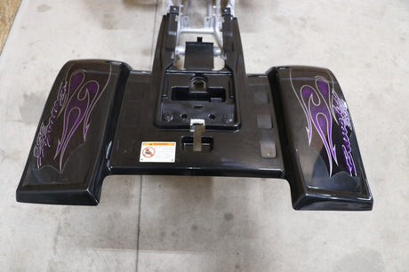 Vito's vinyl decal graphics kit 14MIL sticker Yamaha Banshee PURPLE FLAMES 2006 6