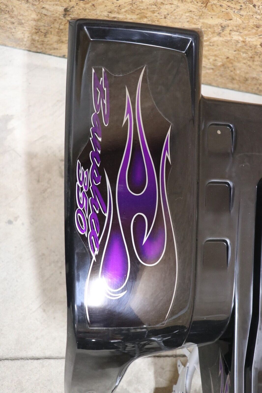 Vito's vinyl decal graphics kit 14MIL sticker Yamaha Banshee PURPLE FLAMES 2006 7