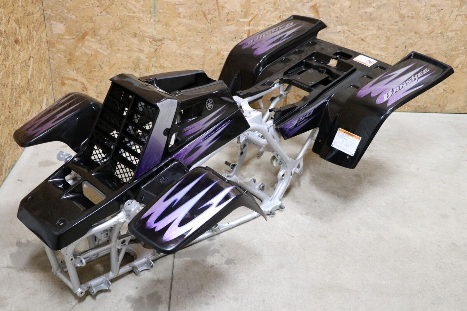 Vito's vinyl decal graphics kit 14MIL sticker Yamaha Banshee BLACK PURPLE 2005 4