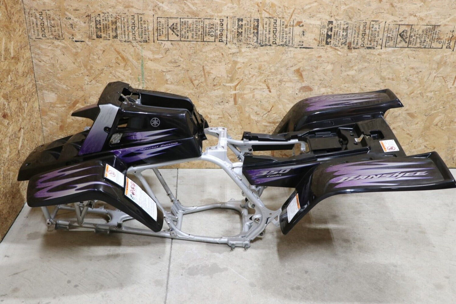 Vito's vinyl decal graphics kit 14MIL sticker Yamaha Banshee BLACK PURPLE 2005 6