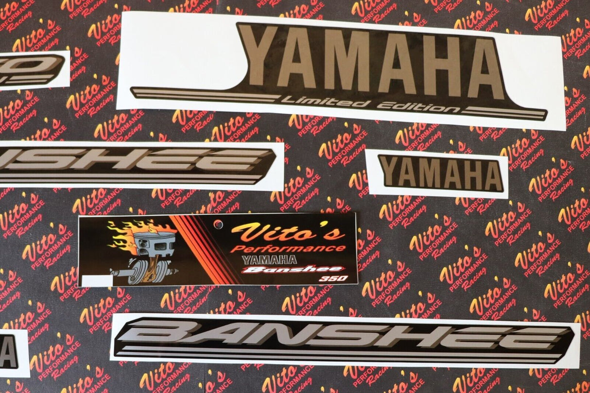 Vito's vinyl decal graphics kit 14MIL sticker Yamaha Banshee BLACK LIMITED 2004 2