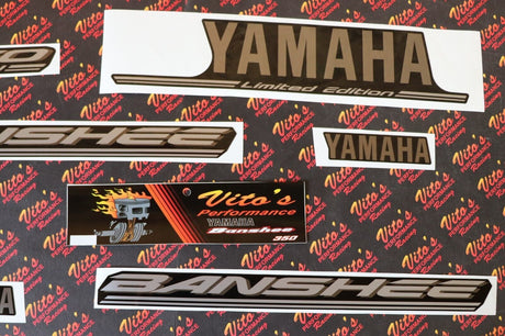 Vito's vinyl decal graphics kit 14MIL sticker Yamaha Banshee BLACK LIMITED 2004 2