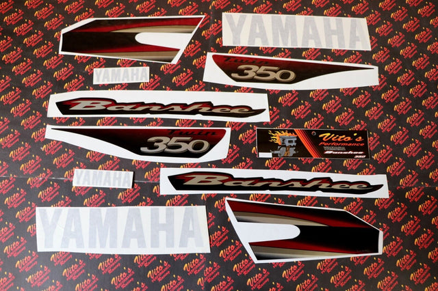 Vito's vinyl decal graphics kit 14MIL sticker Yamaha Banshee RED BLACK 2003 1