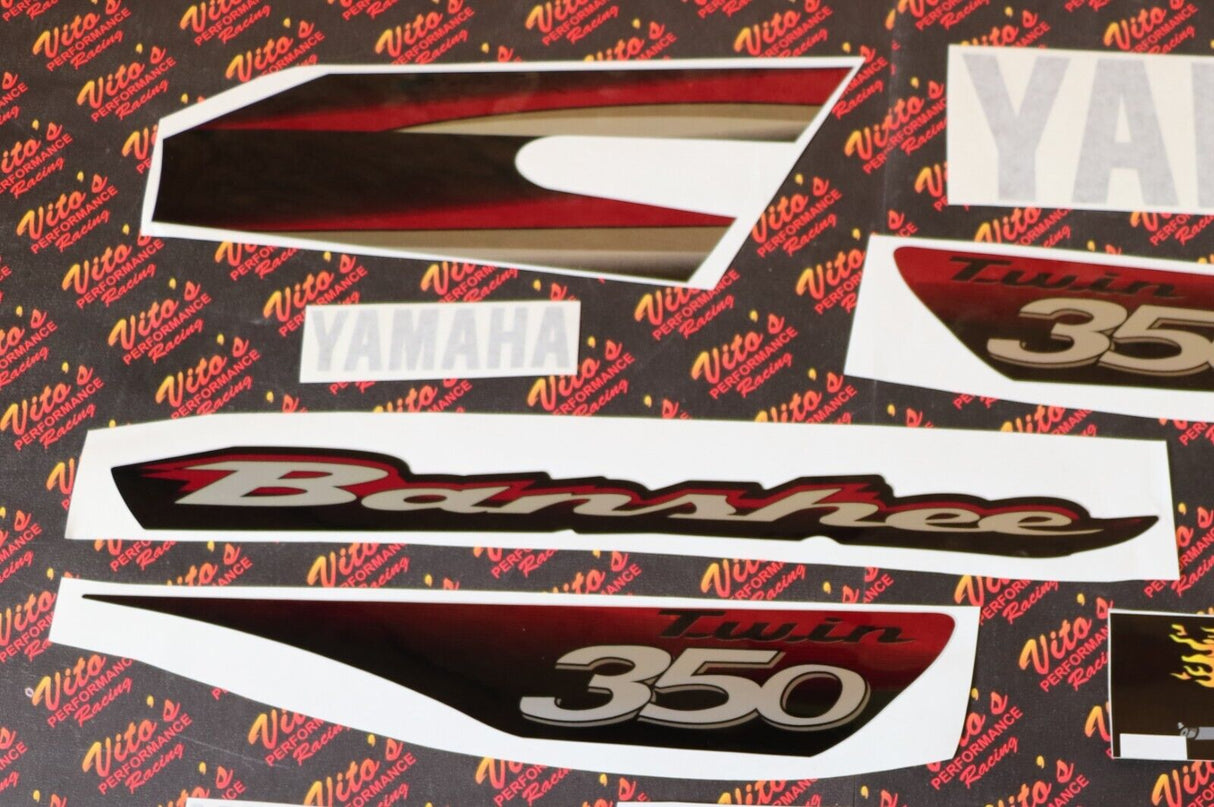Vito's vinyl decal graphics kit 14MIL sticker Yamaha Banshee RED BLACK 2003 2