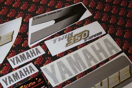 Vito's vinyl decal graphics kit 14MIL sticker Yamaha Banshee SILVER BLACK 2001 3
