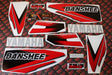Vito's vinyl decal graphics kit 14MIL sticker Yamaha Banshee RED BLACK 2000 1