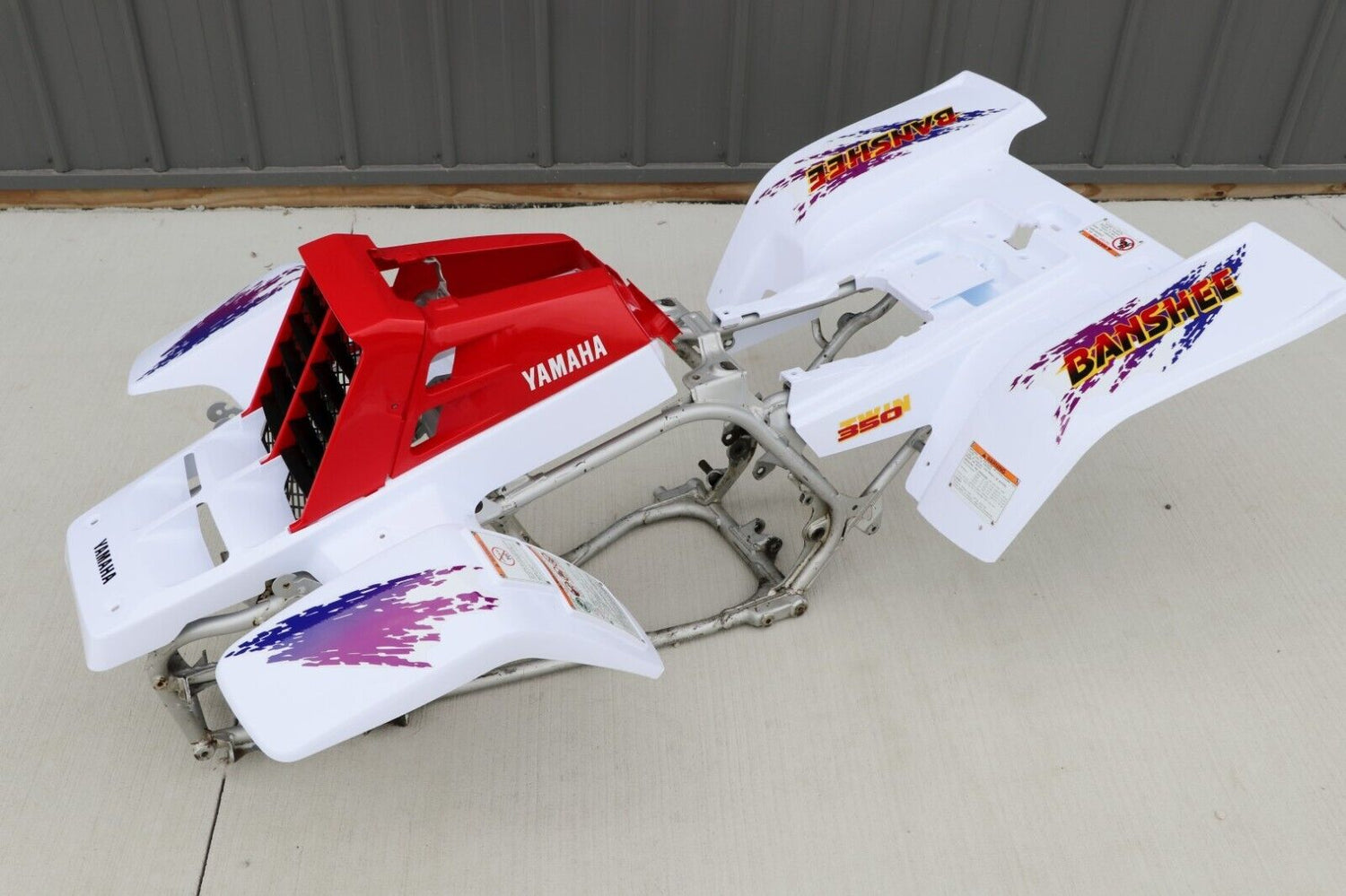Vito's vinyl decal graphics kit 14MIL sticker Yamaha Banshee RED WHITE 1996 3