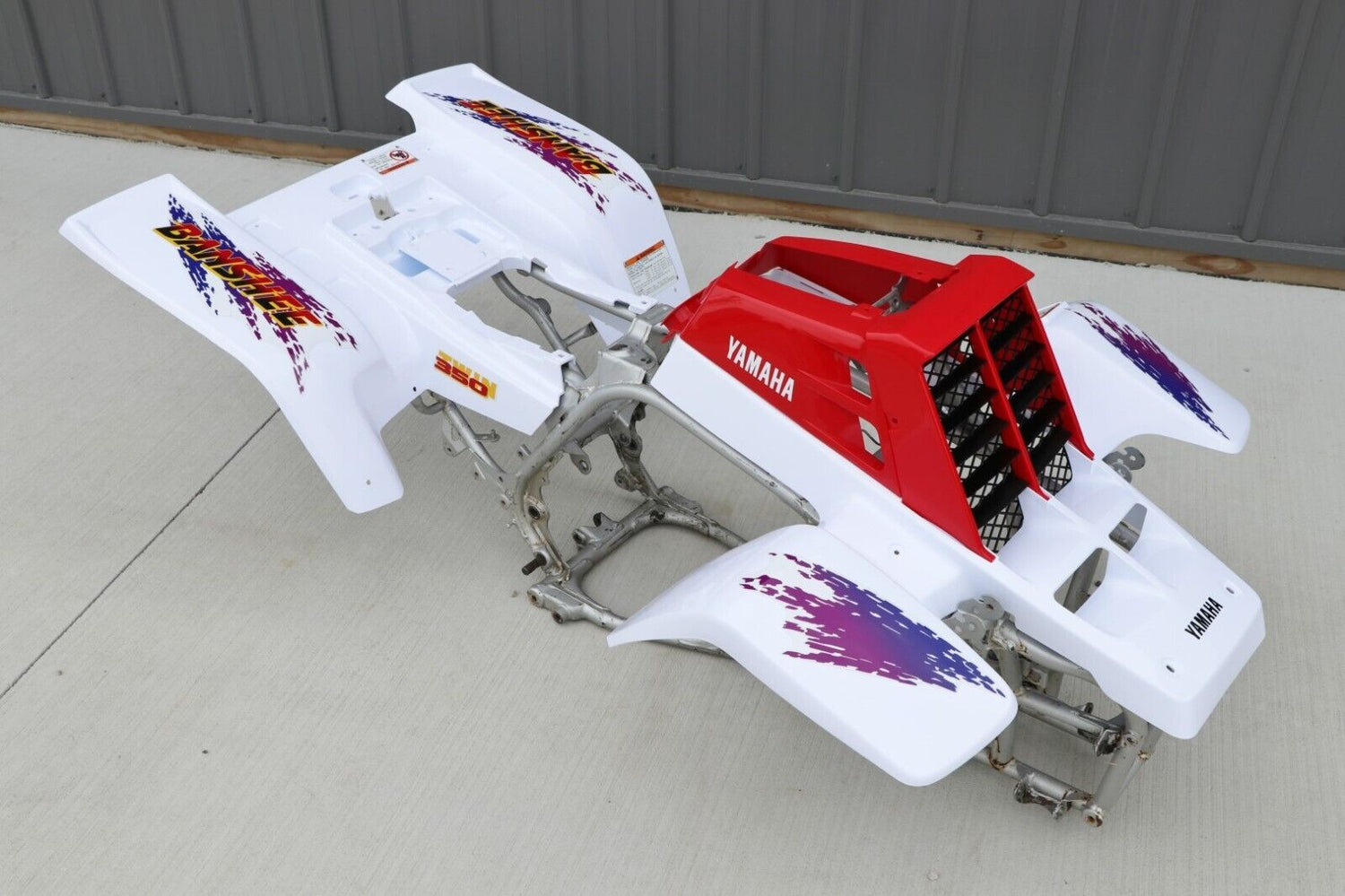 Vito's vinyl decal graphics kit 14MIL sticker Yamaha Banshee RED WHITE 1996 4