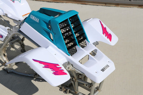Vito's vinyl decal graphics kit 14MIL sticker Yamaha Banshee WHITE TEAL 1992 7