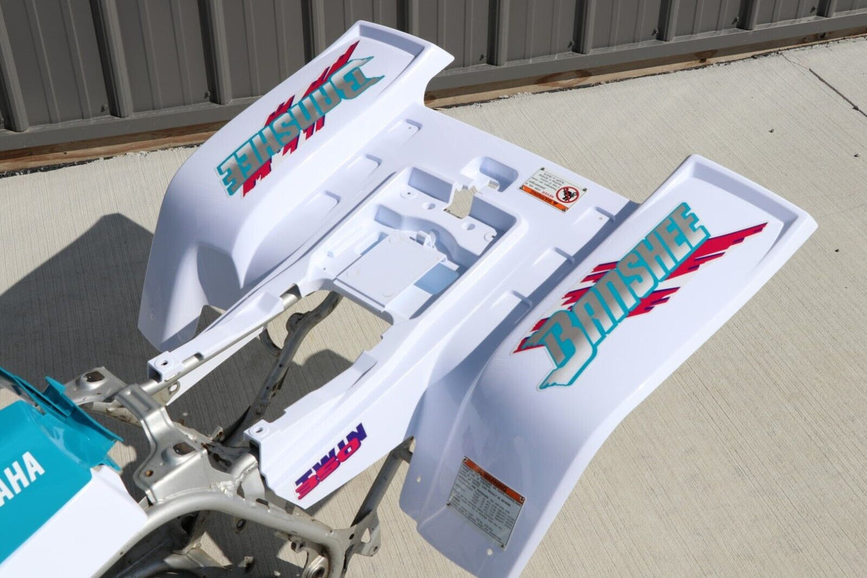 Vito's vinyl decal graphics kit 14MIL sticker Yamaha Banshee WHITE TEAL 1992 9