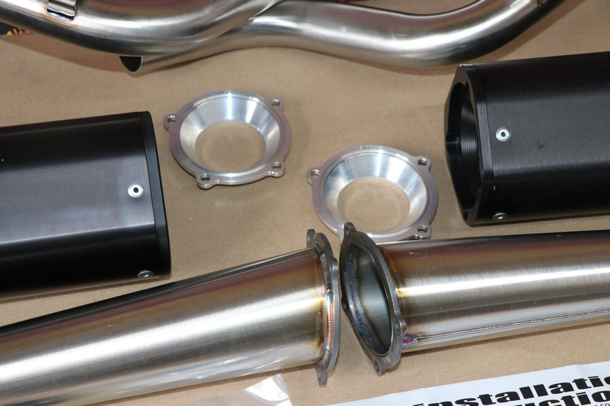 DMC Force-4 Twin Megaphone Comp dual Exhaust YAMAHA RAPTOR 700 2006-2014 6