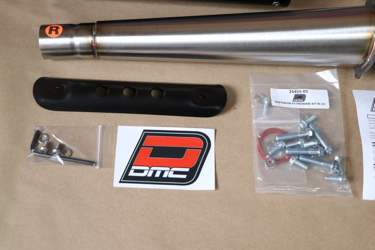 DMC Force-4 Twin Megaphone Comp dual Exhaust YAMAHA RAPTOR 700 2006-2014 7