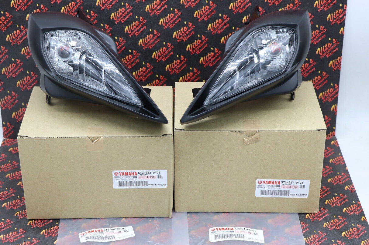 OEM Headlights + plastic surround trim FACTORY Yamaha YFZ450 YFZ450R Raptor 700 3