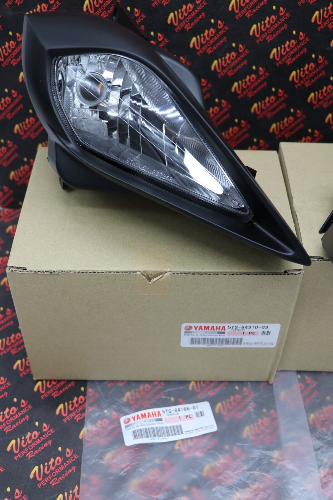 OEM Headlights + plastic surround trim FACTORY Yamaha YFZ450 YFZ450R Raptor 700 4