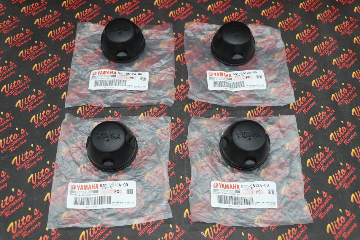4 x Rubber wheel caps OEM Factory Yamaha Grizzly Kodiak Big Bear front + rear 3
