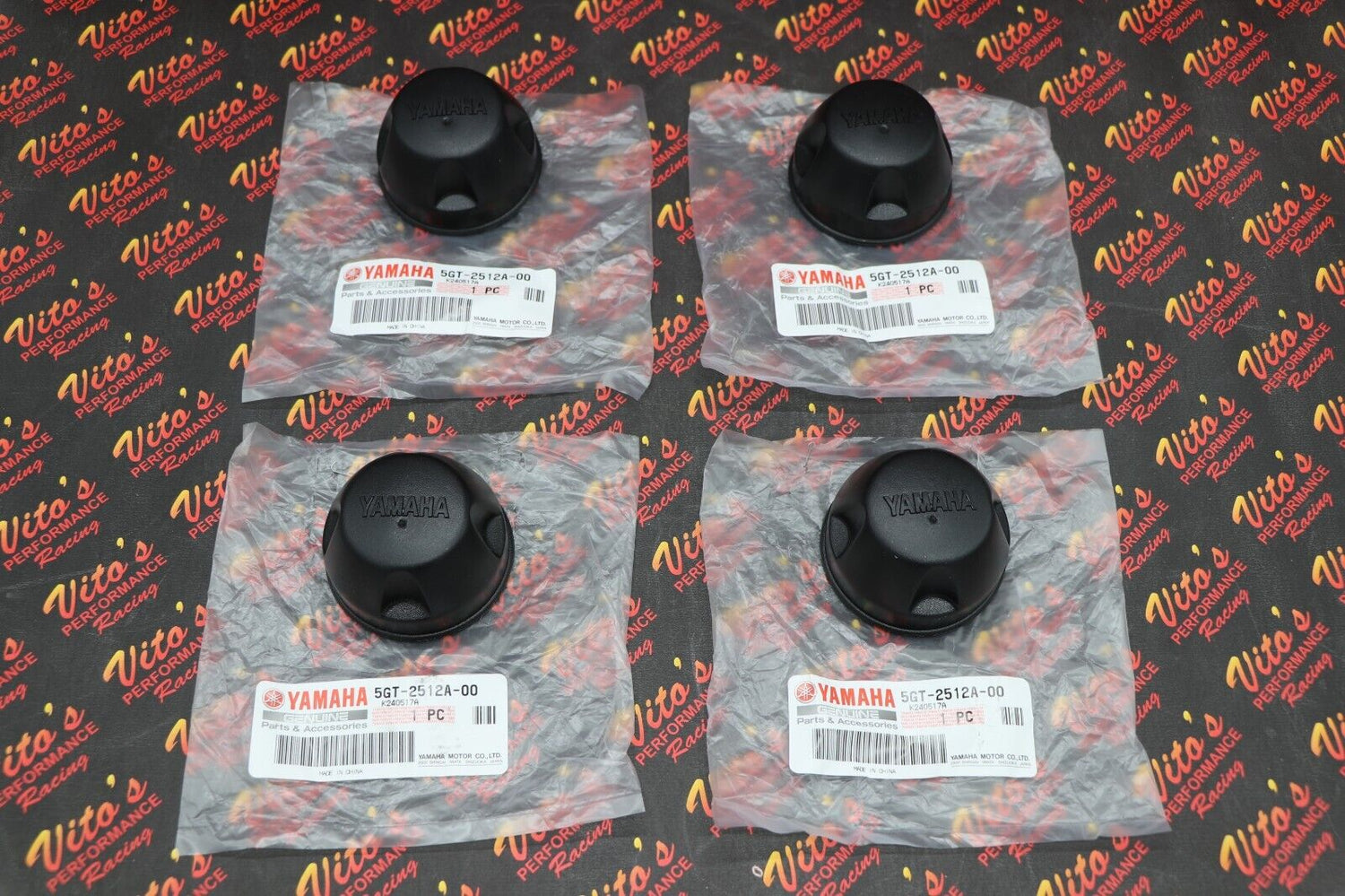 4 x Rubber wheel caps OEM Factory Yamaha Grizzly Kodiak Big Bear front + rear 3