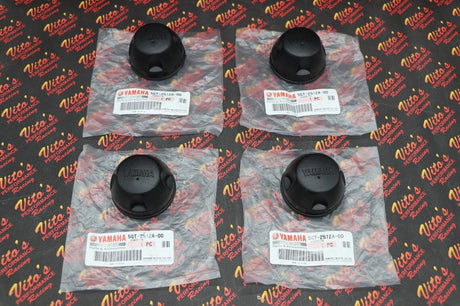 4 x Rubber wheel caps OEM Factory Yamaha Grizzly Kodiak Big Bear front + rear 3