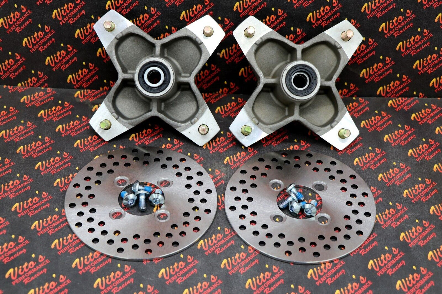 2 x NEW front hub kit + ROTOR + seals + bearings Yamaha Banshee Warrior Blaster 2