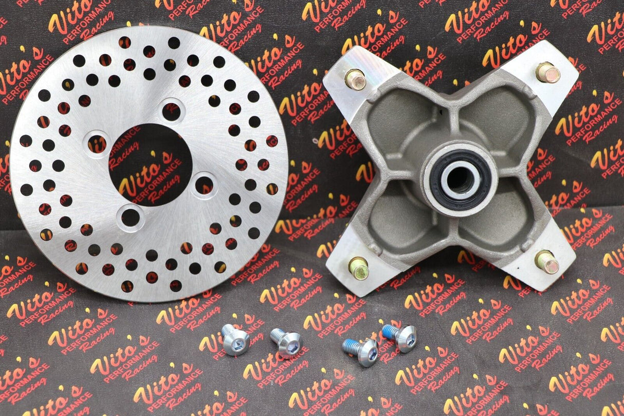 2 x NEW front hub kit + ROTOR + seals + bearings Yamaha Banshee Warrior Blaster 5