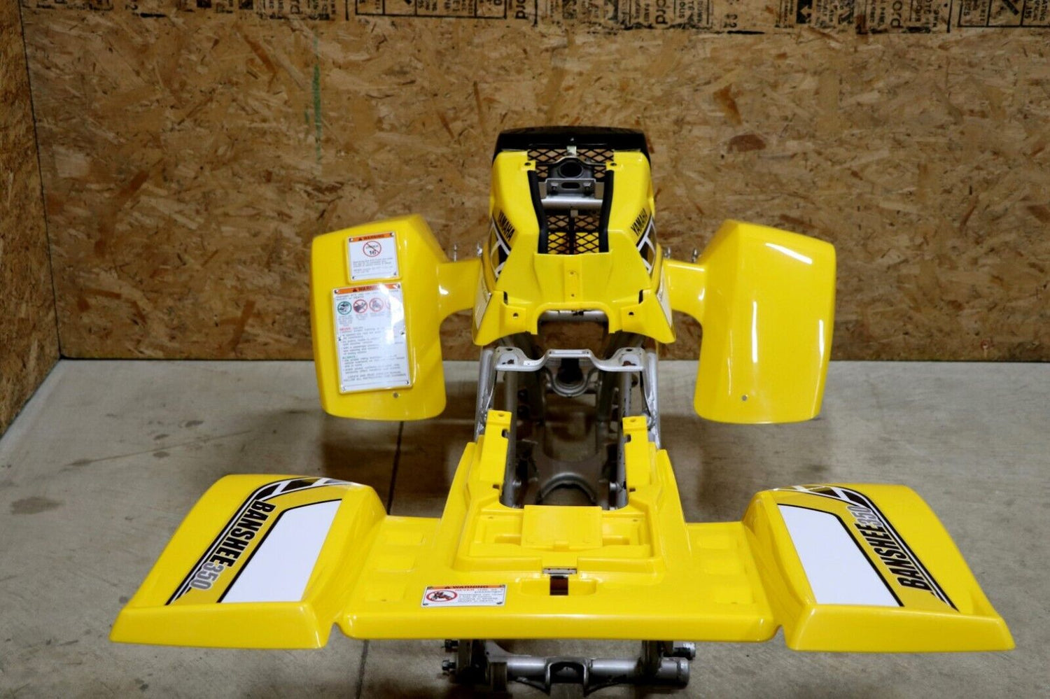 Yamaha Banshee fenders gas tank plastic graphics YELLOW + CARBON GRILL 2006 50th 6