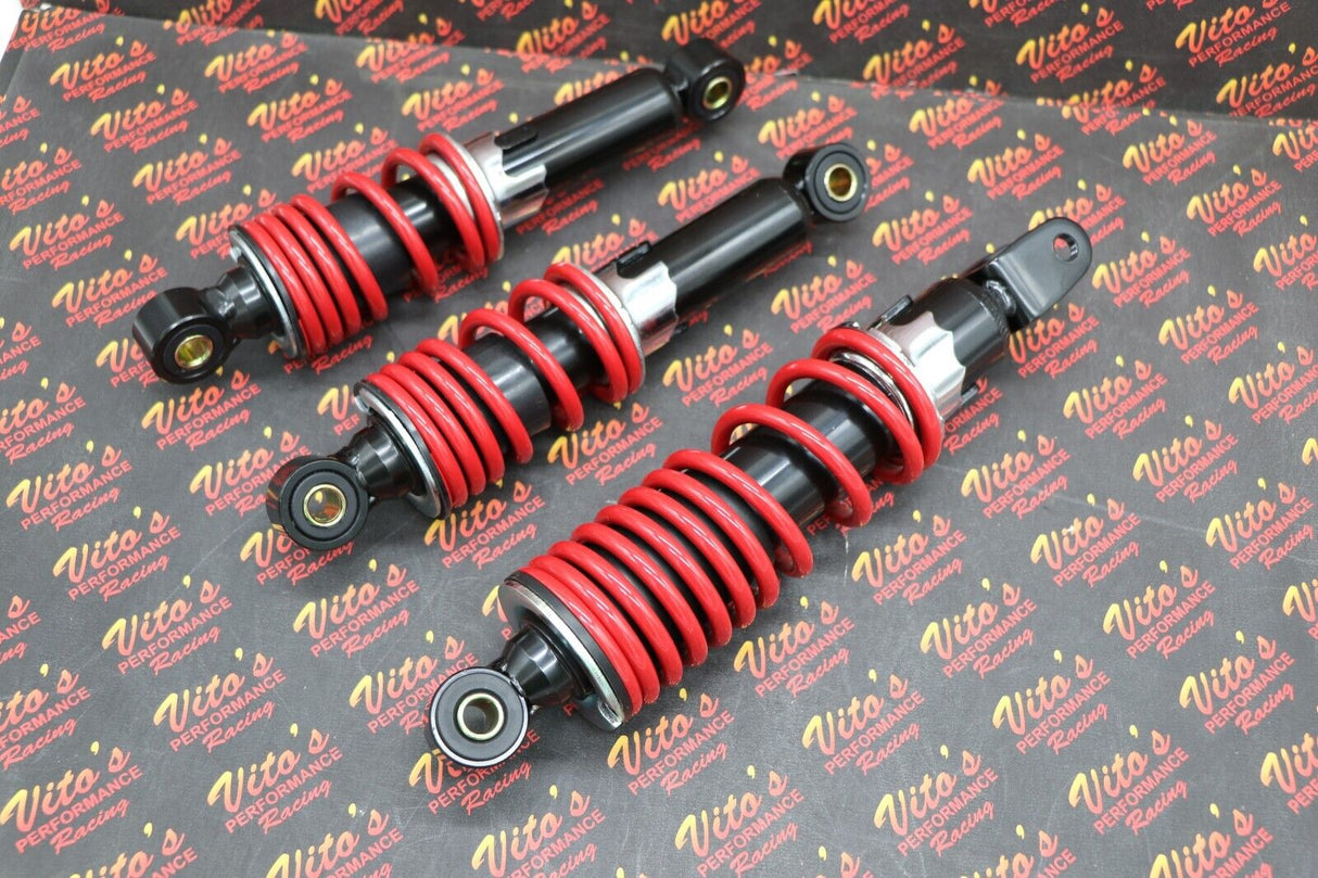 NEW Front + Rear SHOCKS Suzuki LT50 LT80 Quadrunner Quadsport 1983-2005 RED 5