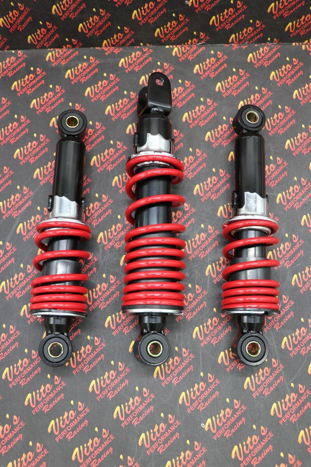 NEW Front + Rear SHOCKS Suzuki LT50 LT80 Quadrunner Quadsport 1983-2005 RED 7