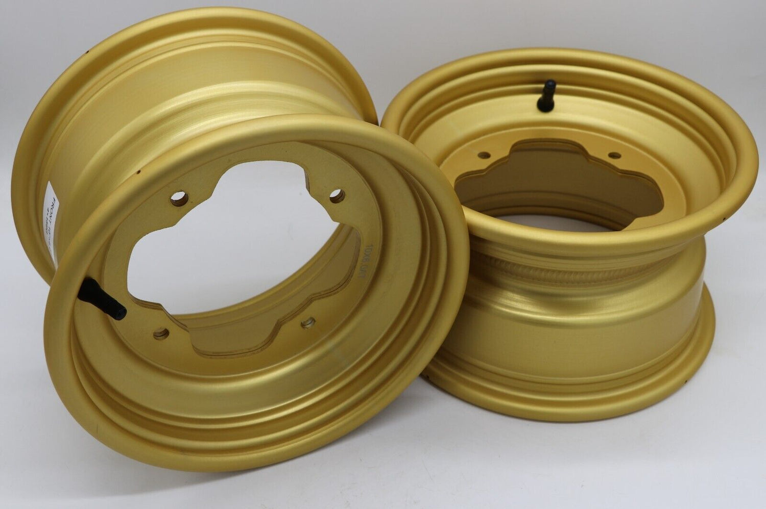 2 x 10" front aluminum wheels rims 4x156 Yamaha Banshee Blaster Warrior GOLD 4