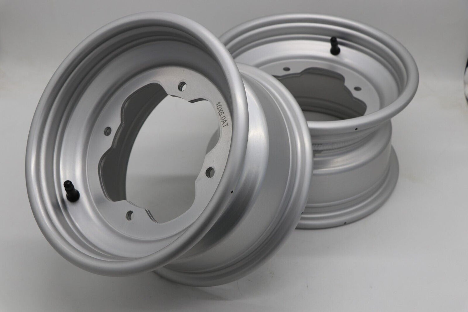 2 x 10" front aluminum wheels rims 4x156 Yamaha Banshee Raptor YFZ450r SILVER 1