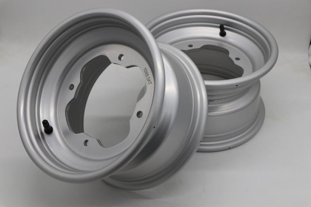2 x 10" front aluminum wheels rims 4x156 Yamaha Banshee Raptor YFZ450r SILVER 1