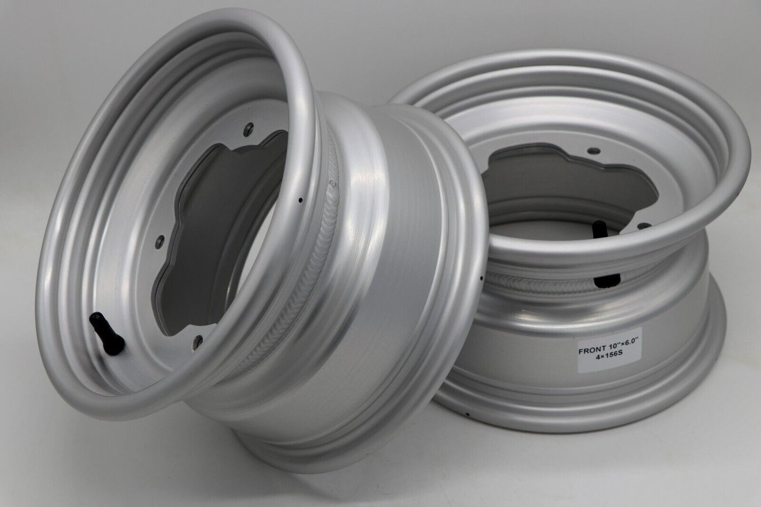 2 x 10" front aluminum wheels rims 4x156 Yamaha Banshee Raptor YFZ450r SILVER 3