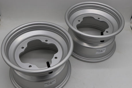 2 x 10" front aluminum wheels rims 4x156 Yamaha Banshee Raptor YFZ450r SILVER 7
