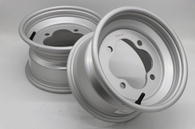 2 x 10" front aluminum wheels rims 4x144 HONDA 450r 400EX 300EX 250EX SILVER 1
