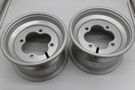 2 x 10" front aluminum wheels rims 4x144 HONDA 450r 400EX 300EX 250EX SILVER 3