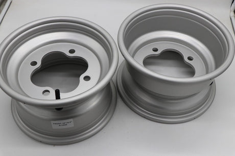 2 x 10" front aluminum wheels rims 4x144 HONDA 450r 400EX 300EX 250EX SILVER 8