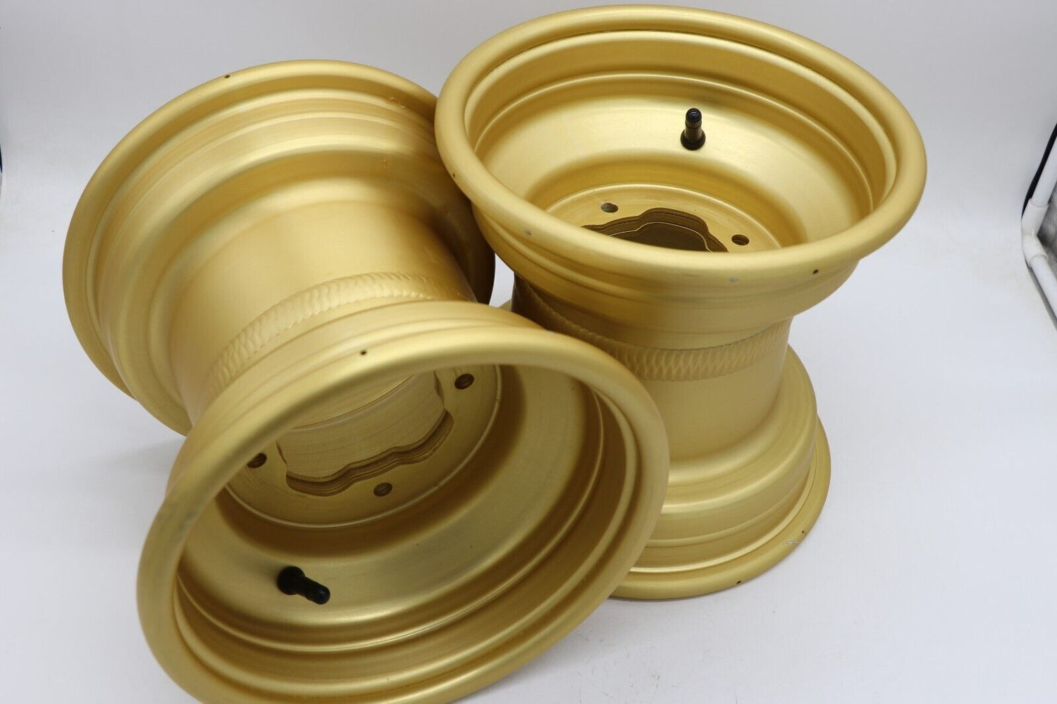 2 x 9" rear aluminum wheels rims 4x115 Yamaha Banshee Raptor 700 YFZ450r GOLD 2