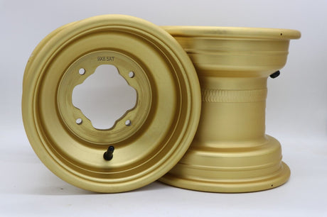2 x 9" rear aluminum wheels rims 4x115 Yamaha Banshee Raptor 700 YFZ450r GOLD 6