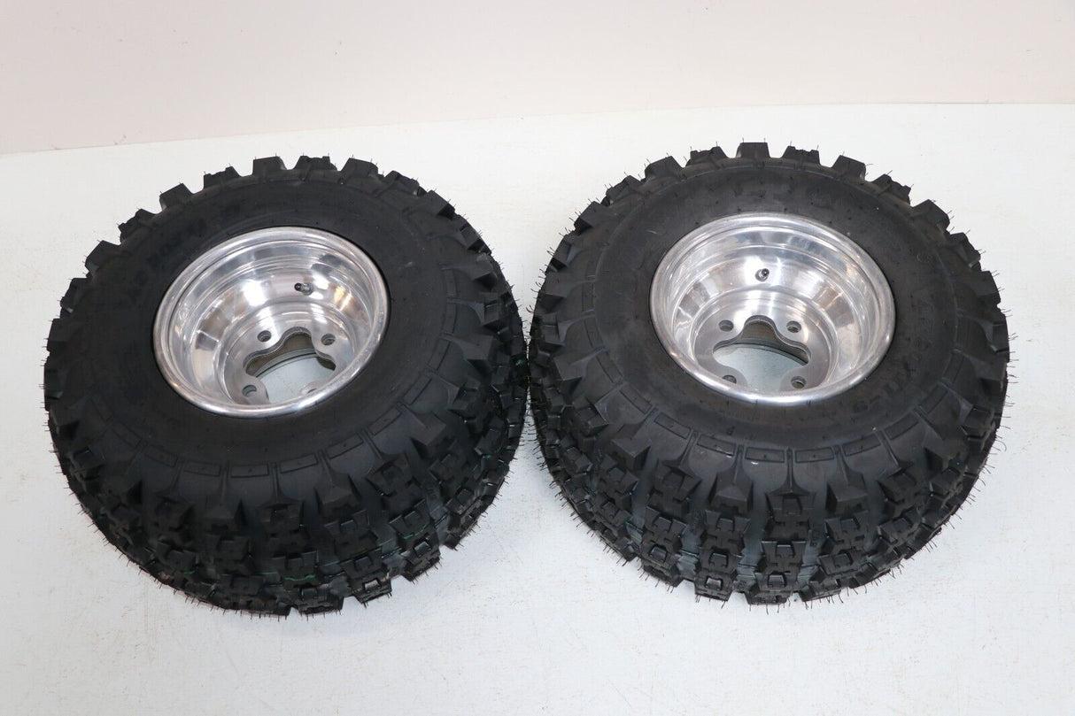 NEW 20x11x9 rear tires + wheels rims HONDA 450r 400EX 300EX TRX250r POLISHED 2