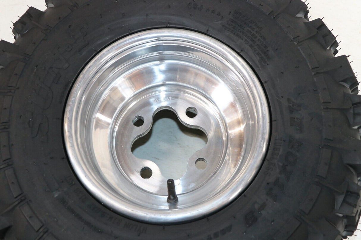 NEW 20x11x9 rear tires + wheels rims HONDA 450r 400EX 300EX TRX250r POLISHED 5