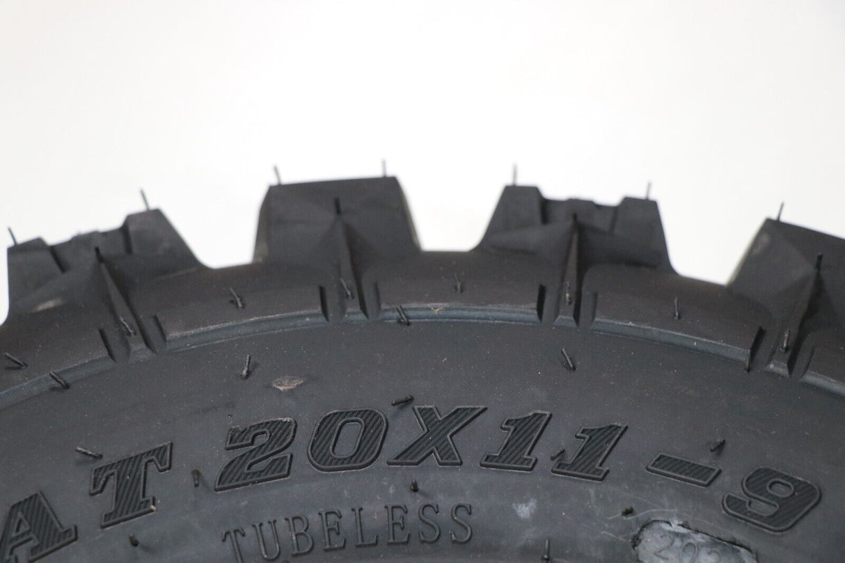 NEW 20x11x9 rear tires + wheels rims HONDA 450r 400EX 300EX TRX250r POLISHED 10