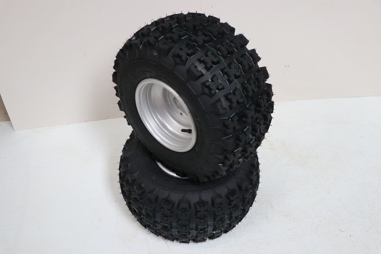 NEW 20x11x9 rear tires + wheels rims Yamaha Banshee Raptor YFZ450 SILVER 3