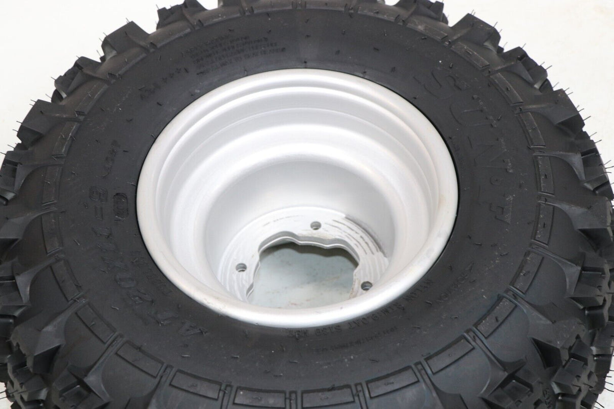 NEW 20x11x9 rear tires + wheels rims Yamaha Banshee Raptor YFZ450 SILVER 7