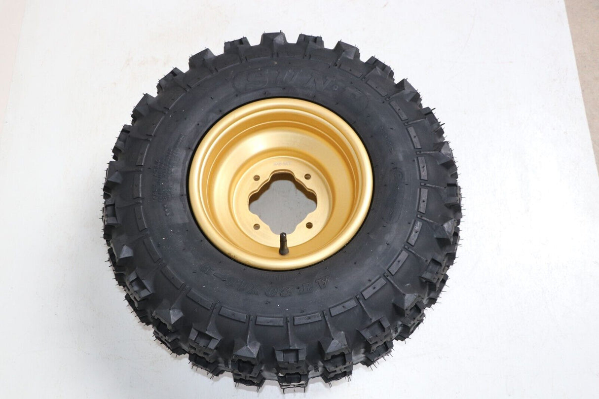 NEW 20x11x9 rear tires + wheels rims Yamaha Banshee Raptor YFZ450 GOLD 4