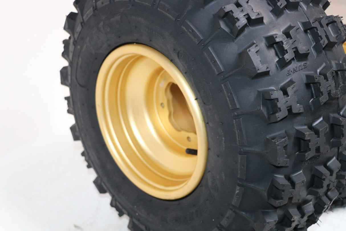 NEW 20x11x9 rear tires + wheels rims Yamaha Banshee Raptor YFZ450 GOLD 6